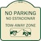 Signmission No Parking No Estacionar Tow Away Zone W/ Graphic Heavy-Gauge Alum Sign, 18" x 18", TG-1818-23804 A-DES-TG-1818-23804 - alternate 1